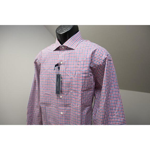 Tommy Hilfiger Dress Shirt Plaid Regular Fit Casual Mens Sz 16 32/33 Large NWT - Picture 1 of 10